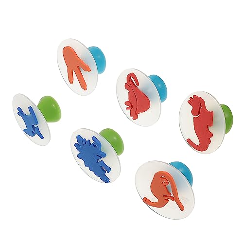 HONMEET 6pcs Kinderstempel Mit Griff Verschiedene Musterstempel Eva Malerei Versiegelung Zufällige Farbe von HONMEET