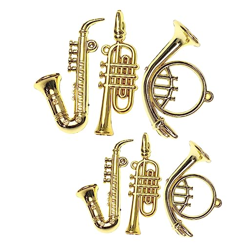 HONMEET 6pcs Miniatur -musikinstrumente Simulation Saxophone Miniaturinstrumente Modelle von HONMEET