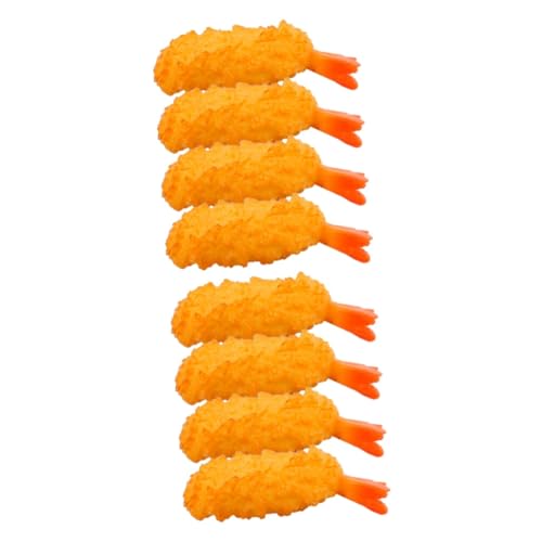 HONMEET 8 STK Simuliertes Tempura Gefälschtes Tempuras-Modell Gefälschtes Frittiertes Essensdekor Kochspielzeug Lebensechtes Lebensmittelmodell Realistisches Tempuras-Modell PVC von HONMEET