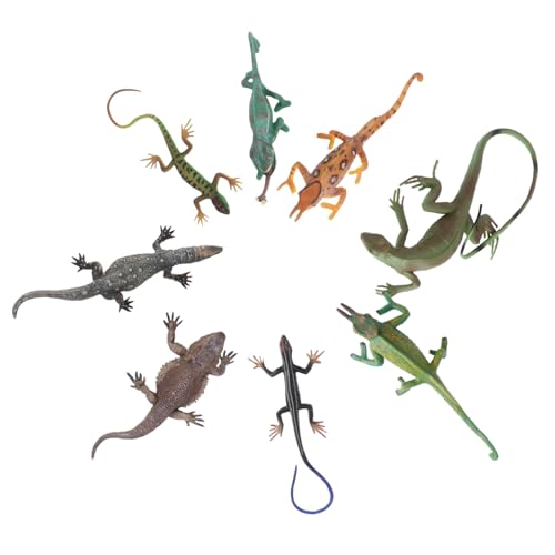 HONMEET 8pcs Fake Lizard Toy Lizard Spielzeug Lizard Model Toy Pädagogisches Lizard Toy von HONMEET