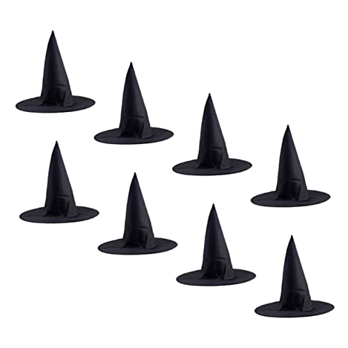 HONMEET 8st Zaubererhut Hängende Hexenhutdekoration Halloween-hut Hexenhüte Masse Hexenhut-stirnband Zaubererkappen Partyhüte Für Erwachsene Schwarze Halloween-hexenhüte Black Stoff von HONMEET