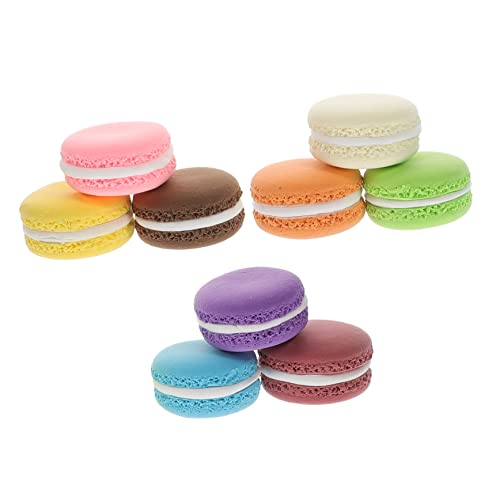 HONMEET 9st Kuchen-Modell Gefälschtes Sandwich Simulations-Macaron Makrone Falsches Brot Gefälschtes Kuchen-Food-Modell Gefälschter Kuchen Künstliches Macaron-Modell Gefälschte Kekse Ton von HONMEET