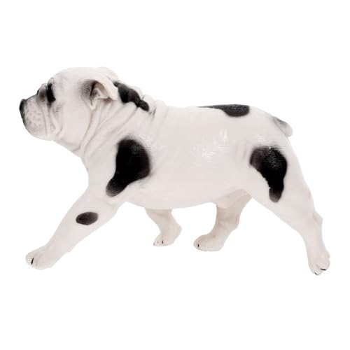 HONMEET Bulldog-Modell Animal Figures Hundefigur simulierte Hundestatue Hundefotoverzierung Welpenmodell-Ornament Hundestatuen Hundemodelle Desktop-Hundedekoration Tiermodell Plastik von HONMEET