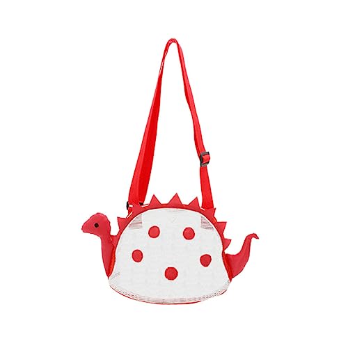 HONMEET Dinosaurier-Strandtasche Strand-mesh-Tasche Tasche Für Strandspielzeug Kinderspielzeug Strandspielzeug Mesh-Strandtasche Strandspielzeug Mesh Bagh Spielzeugtasche Rot PVC von HONMEET