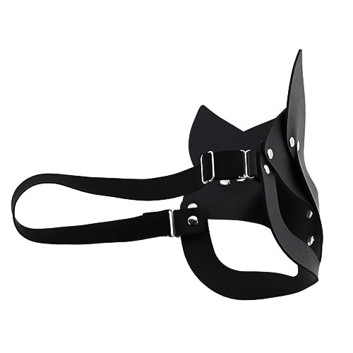 HONMEET Flirten Masken Fuchsmaske Masken Für Frauen Halloween-kostümmasken Halbgesichts-katzenmaske Tierische Halbgesichtsmaske Katzenaugenmaske Party-katzenmaske Maskerade-party Black Pu von HONMEET