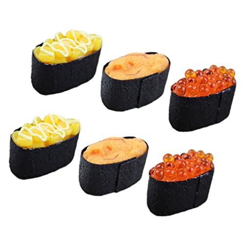 HONMEET Gefälschtes Simulations Teiliges Simuliertes Lebensechtes Lebensmittel Kuchenbrot Lagervorräte Nigiri Lebensmittelmodell Dessert Sushi Modell für Replikat Künstliches Fake Display von HONMEET