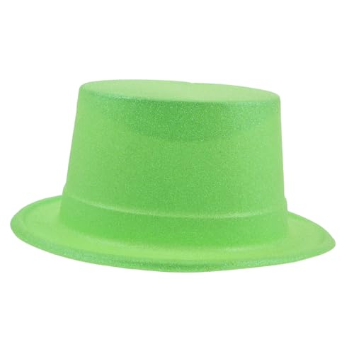 HONMEET Glitzerhut Irischer Stein Kostümhut Dekorativer Hut Hut Zylinder Hut Mini-zylinder St. Patricks Tageskappe St. Patricks Mütze St. Patricks Day Zylinder Green Plastik von HONMEET