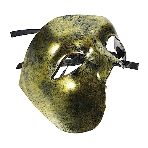 HONMEET Halbes Gesicht Eine Augenmaske Maskerade Masken Ball Masken Cosplay-kostüm Kostüme Für Paare Mädchen Maskerade Tragbares Halloween Multifunktions-halloween Maskarade Abs Golden von HONMEET