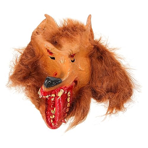 HONMEET Halloween Wolf Maske Dekorative Maske Party-Cosplay-Maske Halloween-Kostüm Wolf-Cosplay-Maske Wolfsmaske halloween costume halloween kleidung einzigartige Maske Party-Maske Vinyl von HONMEET