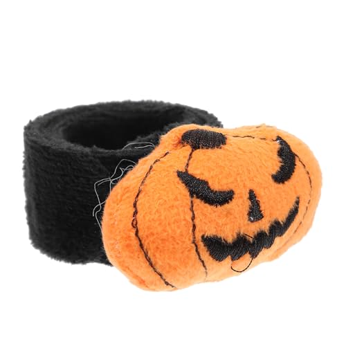 HONMEET Halloween-dekorationsschnappschuss Halloween-armbänder Partybevorzugungen Schlagarmbänder Kürbis-Slap-armbänder Party-Slap-armbänder Schlagarmband Für Kinder Black Bügeleisen von HONMEET