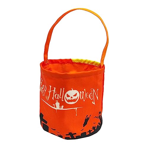 HONMEET Halloween-lichteimer Halloween-requisiten Süßigkeiteneimer Für Kinder Eimer Mit Griffen Tragbarer Kürbiseimer Goodie-bags Für Kinder Kürbiseimer Anzünden Party-bonbonglas Segeltuch von HONMEET