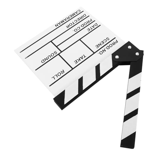 HONMEET Holz Filmklappe Weiß Vielseitig als Regisseur Board Foto Requisite Lernspielzeug für Kreative Filmszene Accessoire für Filmdekoration und Storytelling HONMEET Holz Filmklappe Weiß Vielseitig als Regisseur Board Foto Requisite Lernspielzeug für Kreative Filmszene Accessoire für Filmdekoration und Storytelling von HONMEET