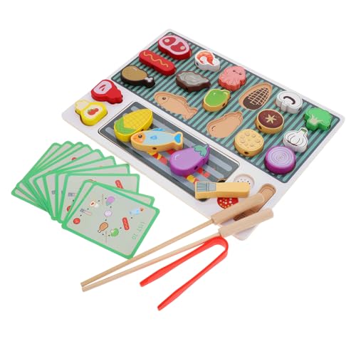 HONMEET Holz Grillspielzeug Set für Simuliertes BBQ mit Zubehör Vielseitiges Rollenspiel für Jungen und Mädchen Ab Jahren Pädagogisch und Sicher Ergänzung für Spielküchen HONMEET Holz Grillspielzeug Set für Simuliertes BBQ mit Zubehör Vielseitiges Rollenspiel für Jungen und Mädchen Ab Jahren Pädagogisch und Sicher Ergänzung für Spielküchen von HONMEET