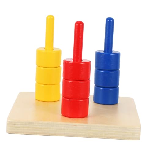 HONMEET Holz Lernspielzeug Vertikale Stapelringe Farb Formerkennung Motorikfördernd Pädagogisch Sicher für Kleinkinder HONMEET Holz Lernspielzeug Vertikale Stapelringe Farb Formerkennung Motorikfördernd Pädagogisch Sicher für Kleinkinder von HONMEET