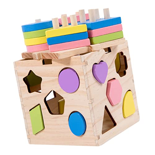 HONMEET Holz Steckspielzeug Bunter Formen Sortierer Lustiges Sensorisches Lernspielzeug für Kleinkinder Montessori Frühkindliche Feinmotorik Training Eltern Junge Mädchen HONMEET Holz Steckspielzeug Bunter Formen Sortierer Lustiges Sensorisches Lernspielzeug für Kleinkinder Montessori Frühkindliche Feinmotorik Training Eltern Junge Mädchen von HONMEET