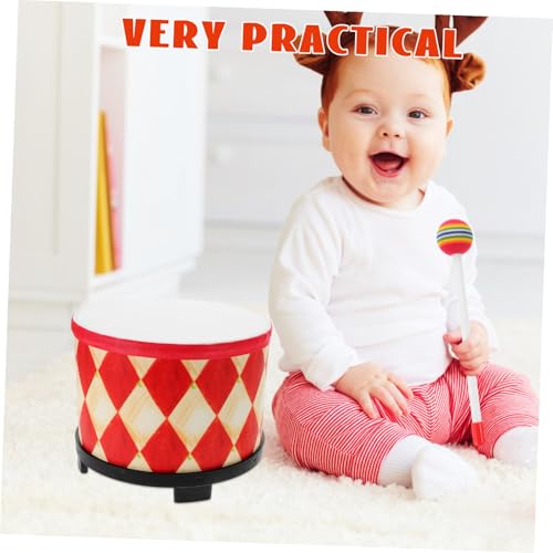 HONMEET Holz Trommel Rotes Karomuster Musikinstrument für Junge Mädchen und Lernspielzeug für Rhythmus und Koordination Montessori Schlagzeug für Mädchen und Jungen HONMEET Holz Trommel Rotes Karomuster Musikinstrument für Junge Mädchen und Lernspielzeug für Rhythmus und Koordination Montessori Schlagzeug für Mädchen und Jungen von HONMEET