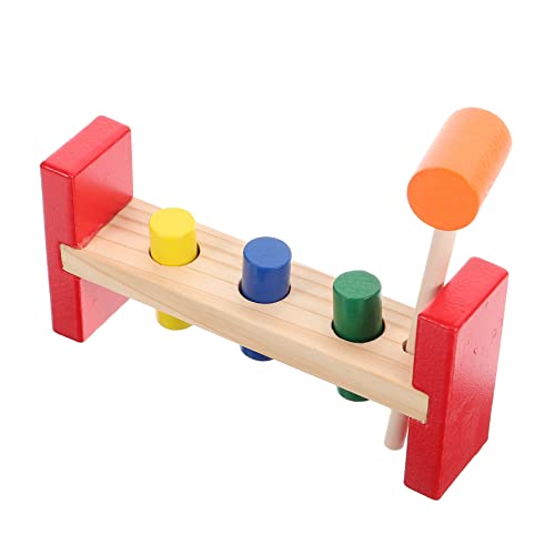 HONMEET Holzhammer Spielzeug Set Für Kinder Kognitive Percussion Klopfspielzeug Bunten Farben Für Das Spielzimmer Motorikförderndes Tischspielzeug Für Kleinkinder von HONMEET