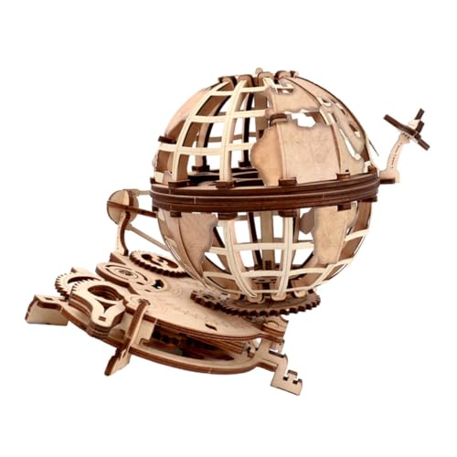 HONMEET Holzpuzzle Kugel Bausatz Beige Lernspielzeug für Mechanikfördernd Geduld und Feinmotorik Trainierend Dekoratives Geografie Ornament für Schreibtisch und Kinderzimmer HONMEET Holzpuzzle Kugel Bausatz Beige Lernspielzeug für Mechanikfördernd Geduld und Feinmotorik Trainierend Dekoratives Geografie Ornament für Schreibtisch und Kinderzimmer von HONMEET