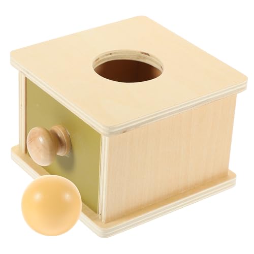 HONMEET Holzspielzeug Object Permanence Box mit Kugel Pädagogisches Lernspielzeug für Kleinkinder Motorikfördernd Glatte Oberfläche Tragbar und Einfach zu Bedienen für Frühe Bildung und HONMEET Holzspielzeug Object Permanence Box mit Kugel Pädagogisches Lernspielzeug für Kleinkinder Motorikfördernd Glatte Oberfläche Tragbar und Einfach zu Bedienen für Frühe Bildung und von HONMEET