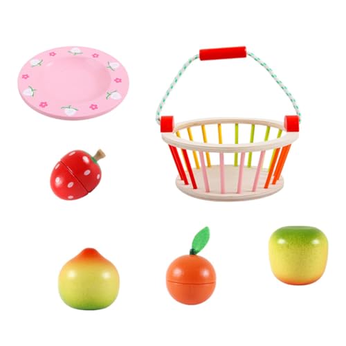 HONMEET Holzspielzeug Obst Schneiden mit Aufbewahrungskorb Pädagogisches Küchenspielzeug für Frühe Bildung Realistische Früchte Fördert Feinmotorik und Kognitive Entwicklung HONMEET Holzspielzeug Obst Schneiden mit Aufbewahrungskorb Pädagogisches Küchenspielzeug für Frühe Bildung Realistische Früchte Fördert Feinmotorik und Kognitive Entwicklung von HONMEET
