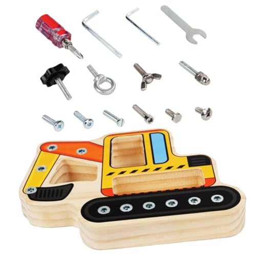 HONMEET Holzspielzeug Schraubbrett für Bunte Cartoon Form Sicherer Schraubenzieher Bausatz Pädagogisches Montessori Werkzeugspiel für Jungen und Mädchen Motorische und Spielerisches HONMEET Holzspielzeug Schraubbrett für Bunte Cartoon Form Sicherer Schraubenzieher Bausatz Pädagogisches Montessori Werkzeugspiel für Jungen und Mädchen Motorische und Spielerisches von HONMEET