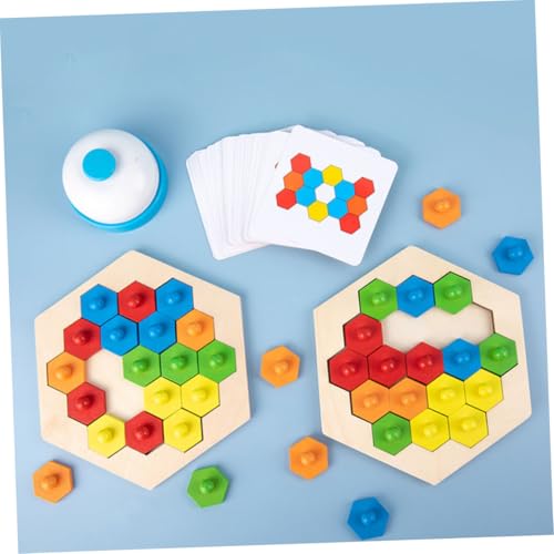 HONMEET Honeycomb Puzzle Holzpuzzle für Feinmotorik Hand Auge koordination Lernspielzeug für Familien Desktop HONMEET Honeycomb Puzzle Holzpuzzle für Feinmotorik Hand Auge koordination Lernspielzeug für Familien Desktop von HONMEET