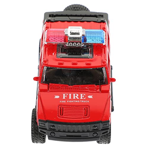 HONMEET Kids Fire Truck Model Plastik Feuerwehrwagen Spielzeug Simuliert Trägheit Feuerwehrwagen Feuerwehrwagen Kognition Spielzeug von HONMEET