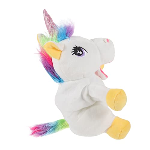 HONMEET Kreative Einhorn Handpuppe Aus üsch Interaktive Stofftier Marionette Für Bildungs Für Geschichtenerzählen Einhorn Fingerpuppe Für Fantasievolles von HONMEET