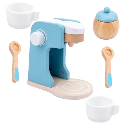 HONMEET Rollenspiel Kinder Kaffeemaschine Set Für Interaktive Küchenrolle Mit Zubehör Pädagogisches Für Kleinkinder Perfekt Für Jungen Und Ädchen Blauer Farbton Spielzeug Kaffeemaschine von HONMEET