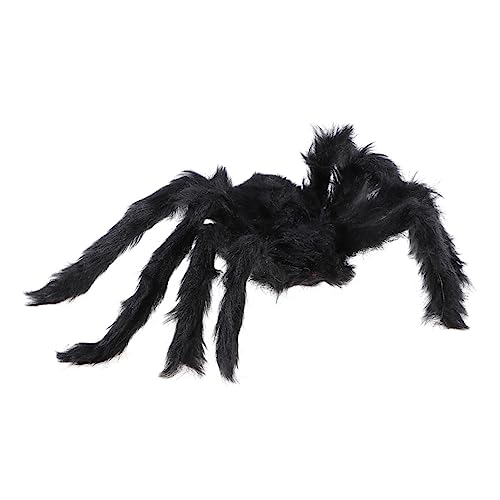 HONMEET Künstliche Spinnen Ornamente Für Halloween Große Schwarze Spinne Gruselige Dekoration Für Desktop Bar Und Laden Ideales Accessoire Für Halloween Partys 50 g von HONMEET