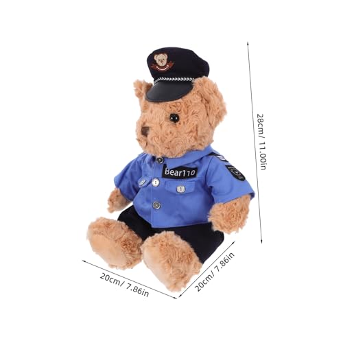 HONMEET Kuscheliges bär Plüschtier Sitzend Kleines Weiches Stofftier zum Kuscheln und Dekorieren für Mädchen Detailgetreu mit Uniform und Geschenk für Kinderzimmer HONMEET Kuscheliges bär Plüschtier Sitzend Kleines Weiches Stofftier zum Kuscheln und Dekorieren für Mädchen Detailgetreu mit Uniform und Geschenk für Kinderzimmer von HONMEET
