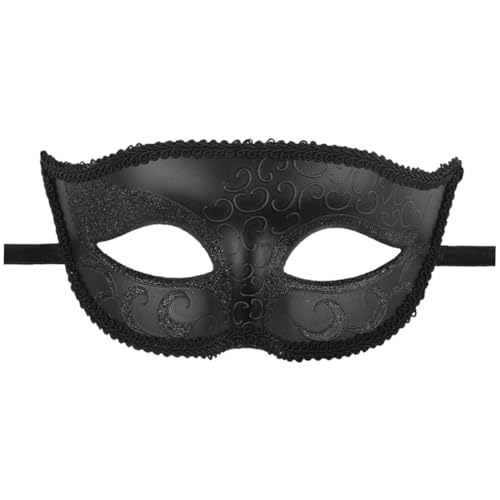 HONMEET Elegante Maskenmaske Retro Venezianische Halbmaske Halloween Kostüme Maske für Frauen Maskerade Plastikmaske von HONMEET