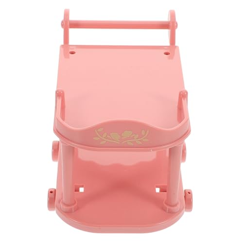 HONMEET Mini-Foodtruck puppenhaus zubehör kreatives puppenhaus küche Puppenhaus Accessoires Mini-Hausaufbewahrung Puppenhaus-Speiseständer Plastik Rosa von HONMEET