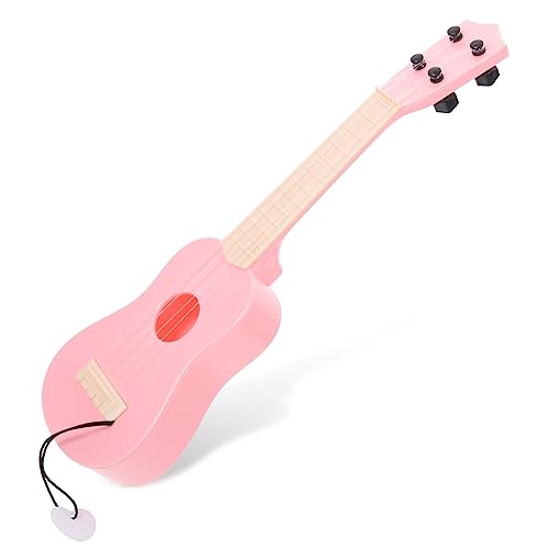 HONMEET Mini-Ukulele Simulations-Ukulele kleines Gitarrenmodell kindergitarre Kinder Gitarre Spielzeug Musikinstrumente pädagogische Ukulele für Kinder Ukulelen für die frühe Bildung Rosa von HONMEET