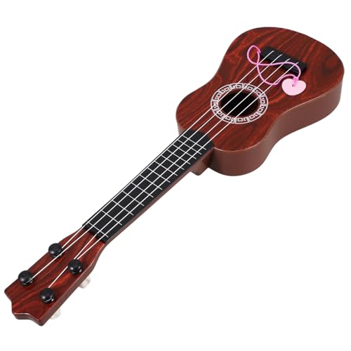 HONMEET Mini-simulations Gitarre Spielzeug Kinderspielzeug Ukulele Babyspielzeug Kleinkind Musikinstrument Spielzeug Kinder Gitarrenspielzeug Kleine Gitarre Mini-Gitarre Brown Abs von HONMEET