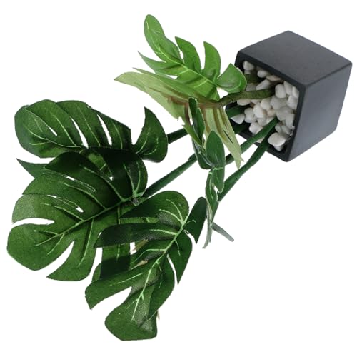 HONMEET Kunstpflanze Bonsai Kunstpflanze Klein Miniature Bonsai Pflanze Für Puppenhaus Realistisches Potted Plant Ornament Für DIY Dekoration Ideal Als Zubehör Für Puppenhaus Und Miniatur Szenen Topf von HONMEET