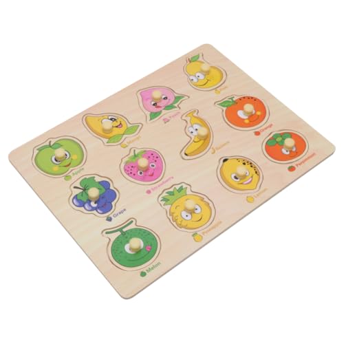 HONMEET Obst-Puzzle intelligenzspielzeug für Kinder kinderspielzeug pädagogische Spiele Platte Holz holzpuzzles Kinder rätsel Puzzles aus Holz Rätsel für Kleinkinder Puzzlespiele Hölzern von HONMEET