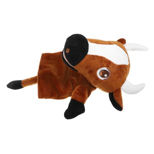 HONMEET Ochsen Handpuppe Tiere Spielzeug Interaktive Puppen Plüschtiere Bezaubernde Handpuppe Tierpuppen Puppenspielzeug Plüschstofftier Plüschpuppen Handpuppe Zum von HONMEET