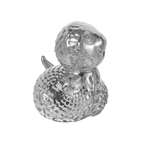 HONMEET Ornamente Desktop-schlangenfigur Mini-schlangenfiguren Desktop-tierfigur Wohnkultur Des Neuen Jahres Glückliche Schlangenstatue Glasschlangenfiguren Mini-glastiere Grey Kristall von HONMEET