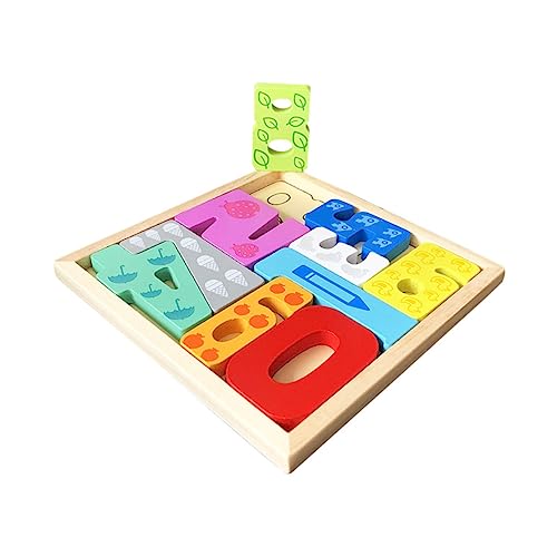 HONMEET Puzzle interaktives Spielzeug kinderzimmerdeko Kinder Holzspielzeug Tierspielzeug Kleinkindspielzeug Kinderspielzeug Bausatz Kleinkindversorgung Kinderaccessoire hölzern von HONMEET