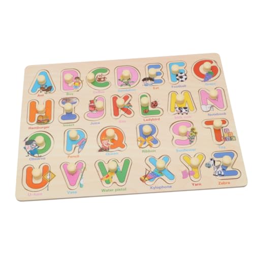 HONMEET Puzzlespiele Alphabet-Puzzles Rätsel Für Kinder Rätsel Für Kleinkinder Puzzles Aus Holz Wörter Rätsel Buchstabenrätsel Bambus von HONMEET