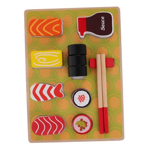 HONMEET Set Sushi Spielzeug Rollenspiel Sushi Für Kinder Rollenspiel Küchenspielzeug Lernspiel Holzspiel Lebensmittelspielzeug Mikrowelle Rollenspiel Spielzeug Kinder von HONMEET