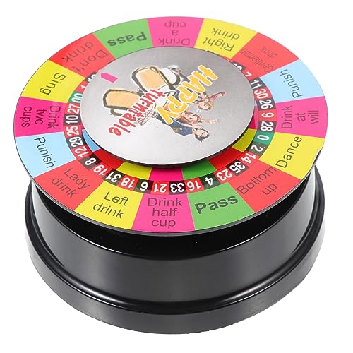 HONMEET Spiel Plattenspieler Trinkpartyspiele Unterhaltungszubehör Roulette-trinkbrett Englischer Trinkplattenspieler Elektrische Gewinnspielmaschine Barspiel Plastik von HONMEET