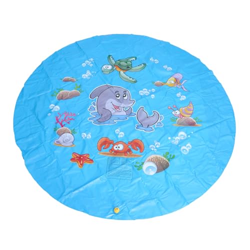 HONMEET Sprühmatte für Kinder wasserpark für Kinder aquaperlen für Kinder Kid Pool Wasserspielplatz Sommer Sprinklermatte Spielmatte Spielzeug Wasserspielkissen Wassermatte Sky-Blue von HONMEET