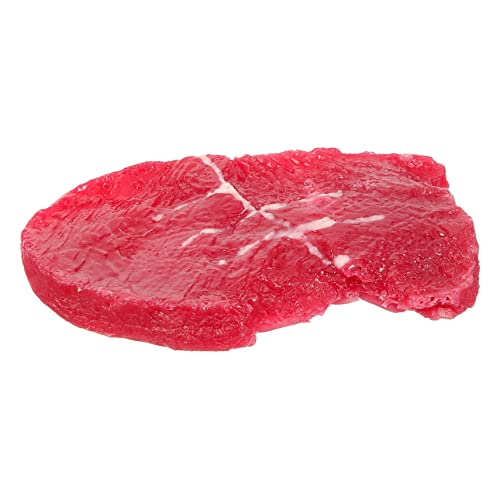 HONMEET Steakimitat küchendekoration Home Decor hausdeko Kunststeak Ideas lebensechtes Rindfleisch Türgriffspindeln Mini-Essen geschnittenes Steak realistisch künstliche Nahrung Harz von HONMEET