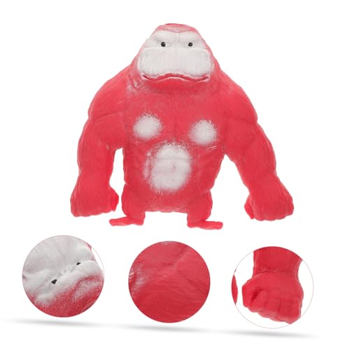 HONMEET Stressabbau Gorilla Figur aus Weichem TPR Kleines Rotes Squeeze Toy für Erwachsene Haptisches Affen Druckentlastung und Sensorischen Entspannung HONMEET Stressabbau Gorilla Figur aus Weichem TPR Kleines Rotes Squeeze Toy für Erwachsene Haptisches Affen Druckentlastung und Sensorischen Entspannung von HONMEET