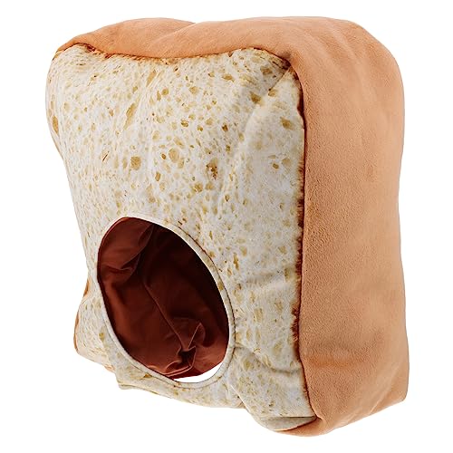 HONMEET Toastbrot-mütze Weiches Plüsch Selfie-requisiten Warme Pp-baumwolle Modisches Kostüm-accessoire Für Fotosessions von HONMEET