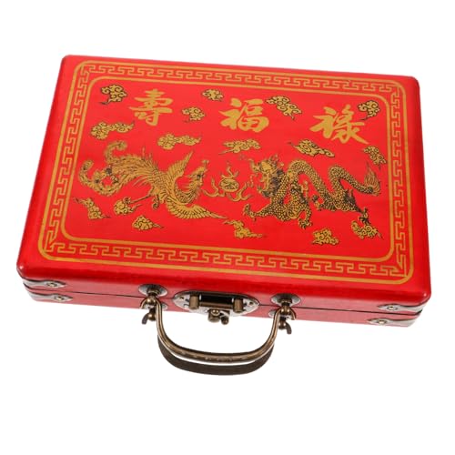 HONMEET Tragbare Mahjong Aufbewahrungsbox aus Robustem Holz mit Griff Rechteckige Holzbox für Mahjong Steine Langebige Praktische Aufbewahrung Multifunktionale Transportbox für Zubehör HONMEET Tragbare Mahjong Aufbewahrungsbox aus Robustem Holz mit Griff Rechteckige Holzbox für Mahjong Steine Langebige Praktische Aufbewahrung Multifunktionale Transportbox für Zubehör von HONMEET