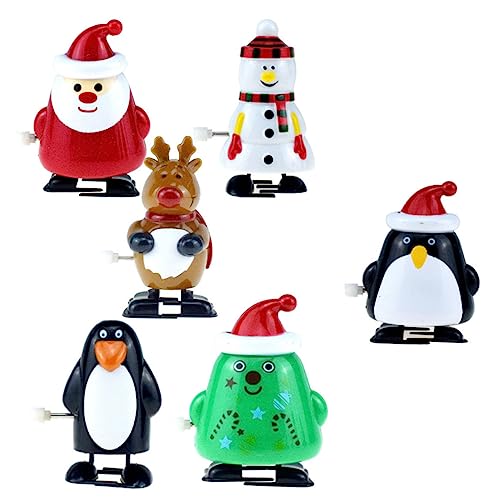 HONMEET Weihnachts Aufziehspielzeug Lustige Uhrwerk Tiere Rentier Schneemann Weihnachtsbaum Dicker & Dünner Pinguin Perfekte Spielzeuge Für Weihnachten von HONMEET