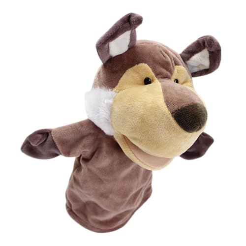 HONMEET Wolf Tier Handpuppe B Puppen Handpuppe Für Tierpuppe Handpuppe Wolf Handpuppe Geschichtenerzählen Marionette Handpuppe Kreatives Puppenspielzeug Plüsch von HONMEET